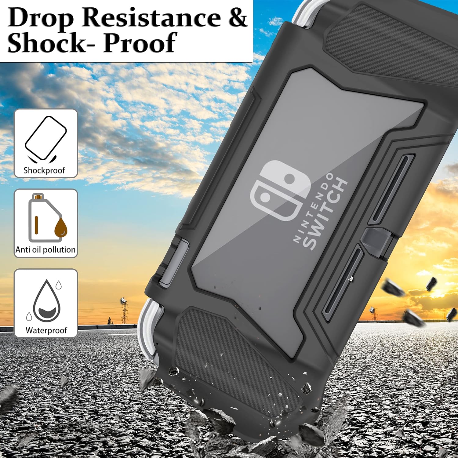 Cho bộ chuyển đổi Nintendo Lite trường hợp TPU bảo vệ gripcase và Cover quay lại cho Bộ chuyển đổi Nintendo Lite giao diện điều khiển nsl trường hợp