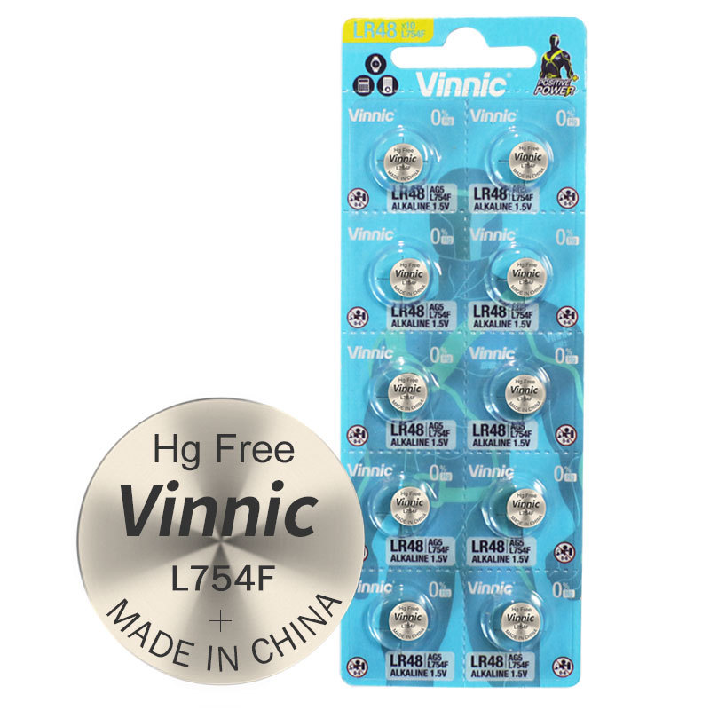 Vỉ 10 viên pin đồng hồ vinnic ag5 / lr754 / lr750 / 393 / sr754sw chính hãng