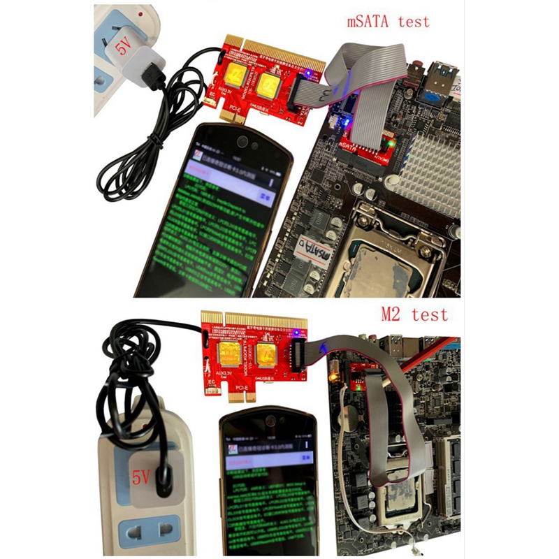 V8 Multifunction Laptop and Desktop PC Card Debug Multifunction Test Card Support PCI,PCI-E,LPC,Mini,MSATA