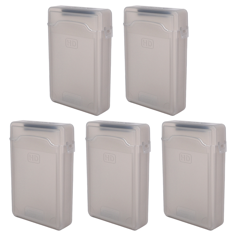 5pcs 3.5 inch IDE SATA HDD Hard Drive Disk Plastic Storage Box Case Enclosure