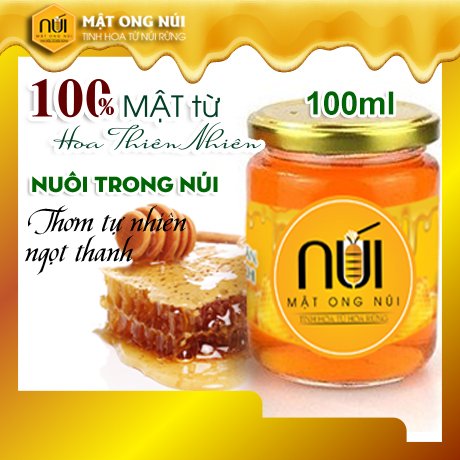 Mật ong núi cao cấp mẫu dùng thử 100ML nuôi trong rừng hút mật 100% từ hoa thiên nhiên dã quỳ xuyến chi nhãn và hoa cà phê