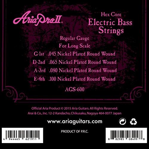 Aria AriaProII AriaPro Two Bass String Long Scale For Long Scale AGS-600