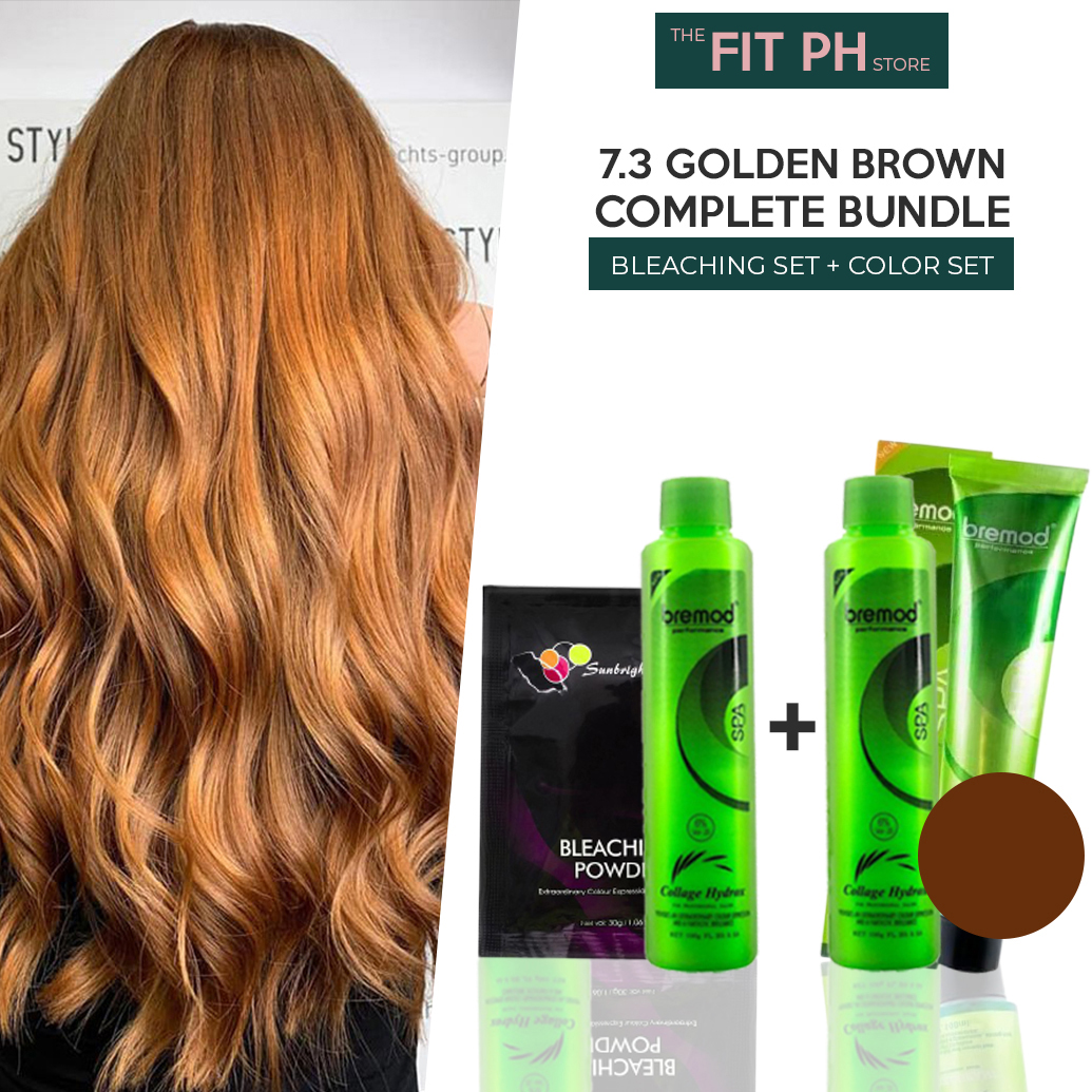 7.3 GOLDEN BROWN COMPLETE BUNDLE! Bremod Hair Color & Hair Bleaching Set Lazada PH