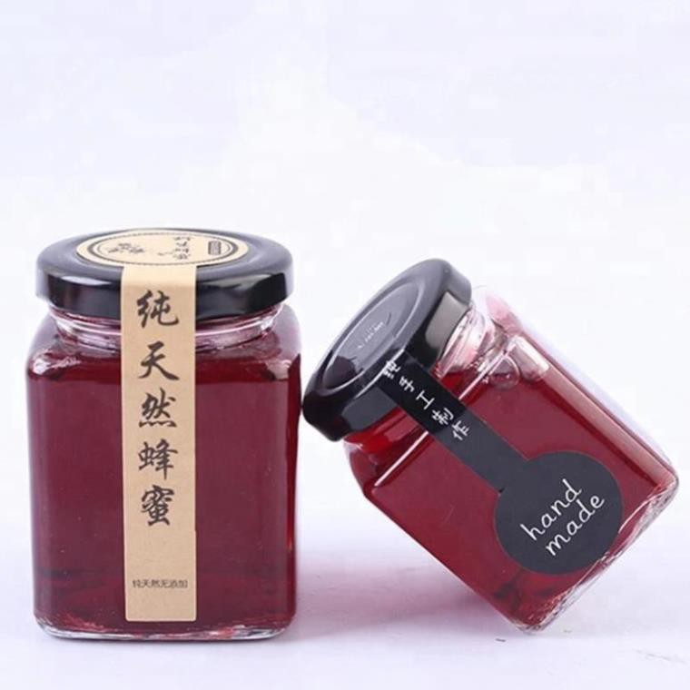 Hũ thủy tinh vuông 200ml nắp thiếc đựng đồ đa năng