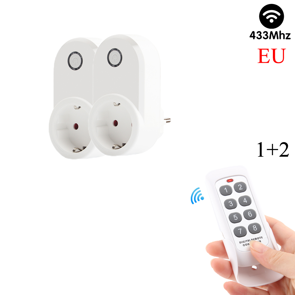 【Shop the Latest Trends】15A Smart Home Plug Wireless Socket Remote Control EU FR 433MHz Wall Electric Outlet Accessories Programmer Switch AC 220V LED. 
