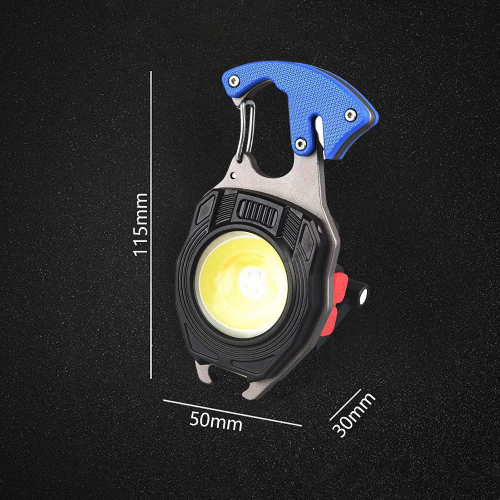 Farfi Camping Light Multifunctional Emergency Tool Rechargeable Led Keychain Work Light Super Bright Mini Flashlight with Screwdrivers Bottle Opener Portable Multifunction Lamp