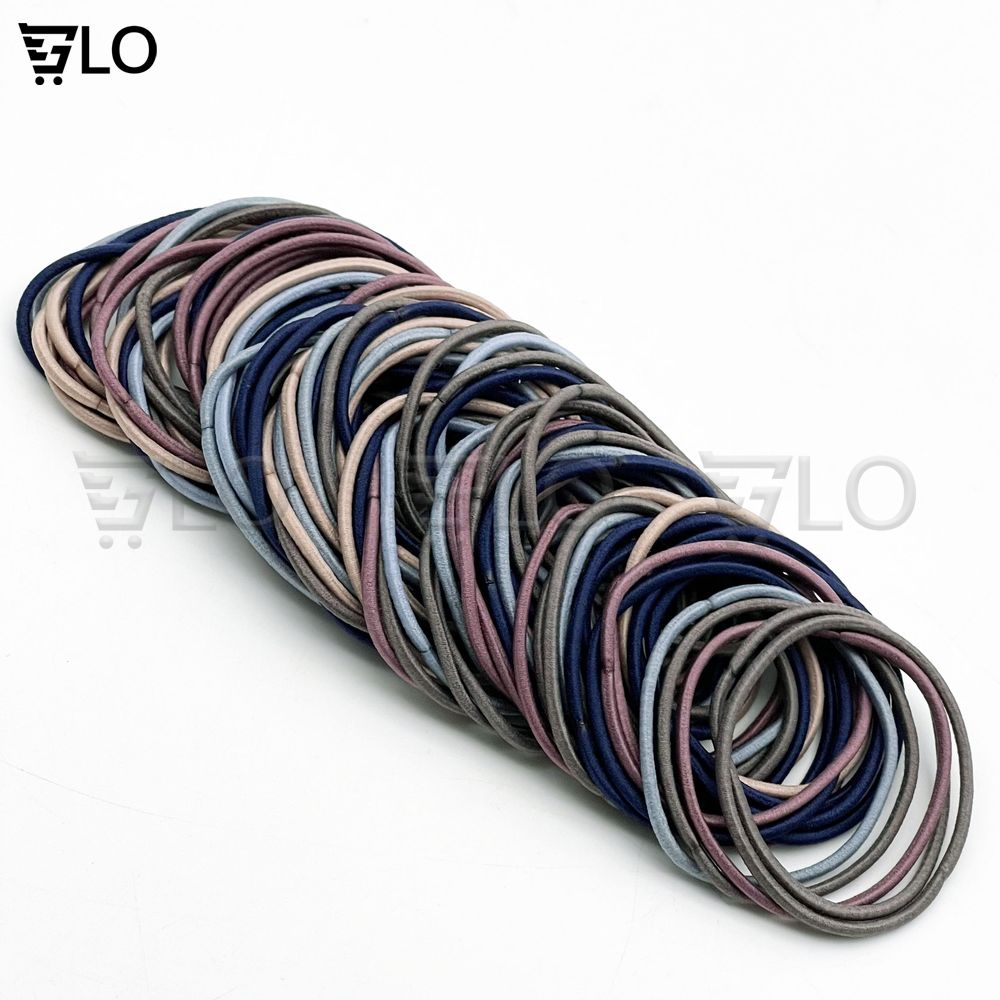 Set 100 Thun Buộc Tóc Nữ - Dây Cột Tóc Nhiều Màu
