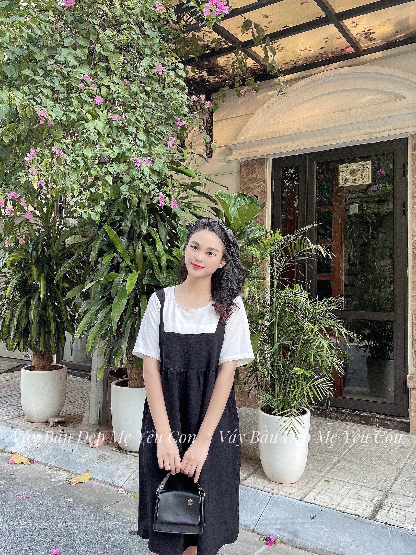 Váy bầu Đen Giả Yếm 1340