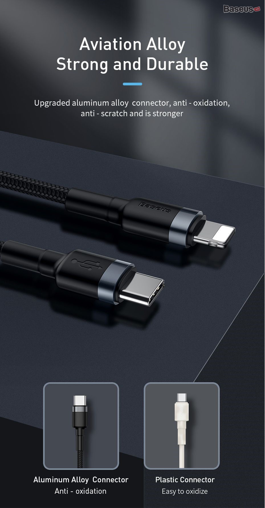 Cáp sạc nhanh Type C to Lightning Baseus Cafule PD 18W ( Type-C to Lightning Power Delivery Quick Charge & Data Cable ) - MTtech