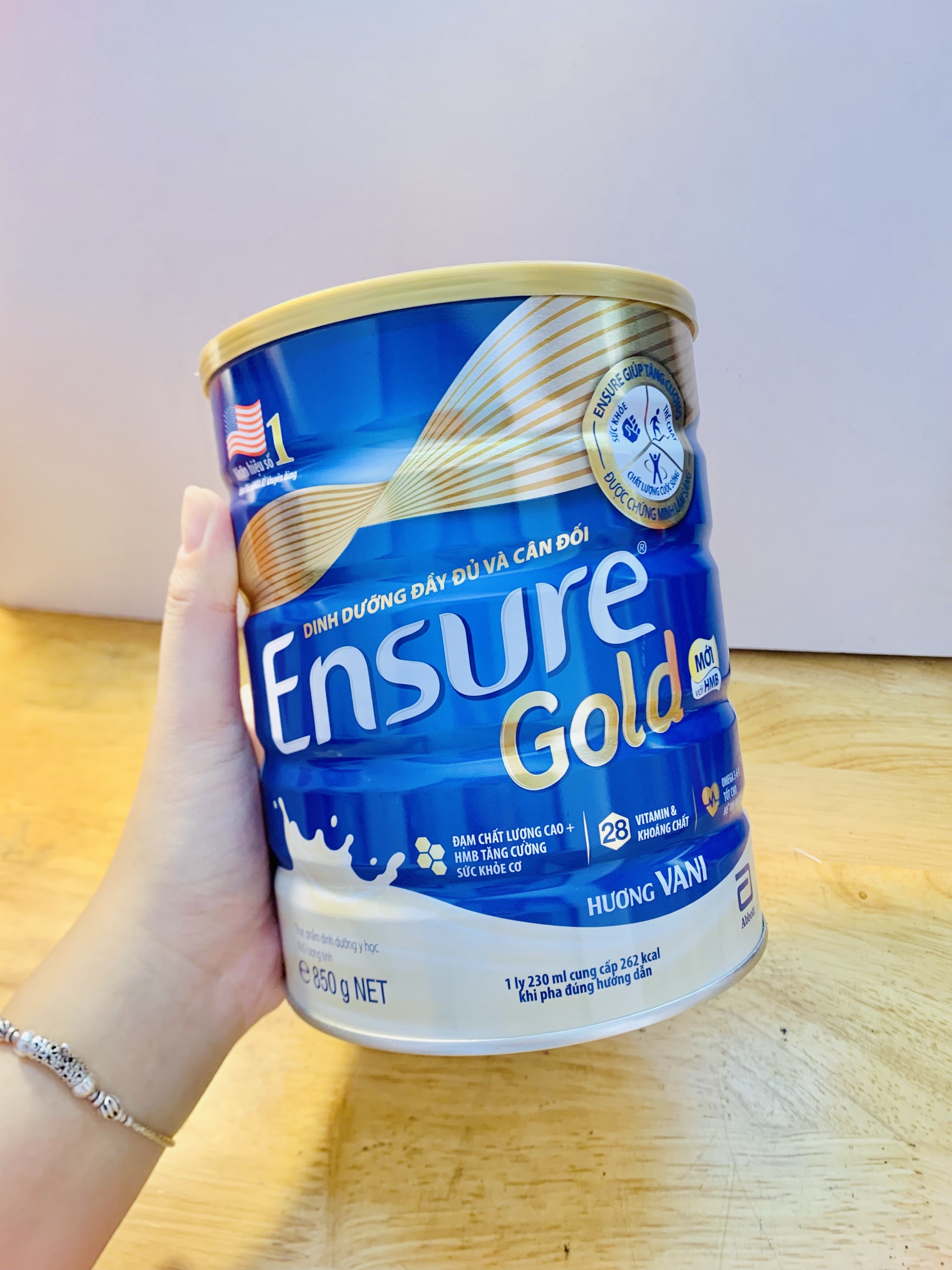 Sữa bột Ensure Gold Abbott hương vani 850g
