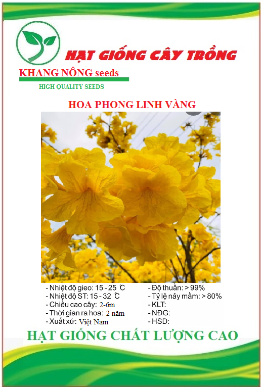 Hạt Giống Cây Hoa Phong Linh Vàng CT542 - Gói 10 hạt