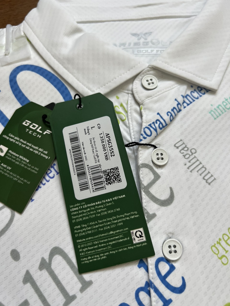 Áo polo golf Aristino APSG35S2 thun mát mát lạnh