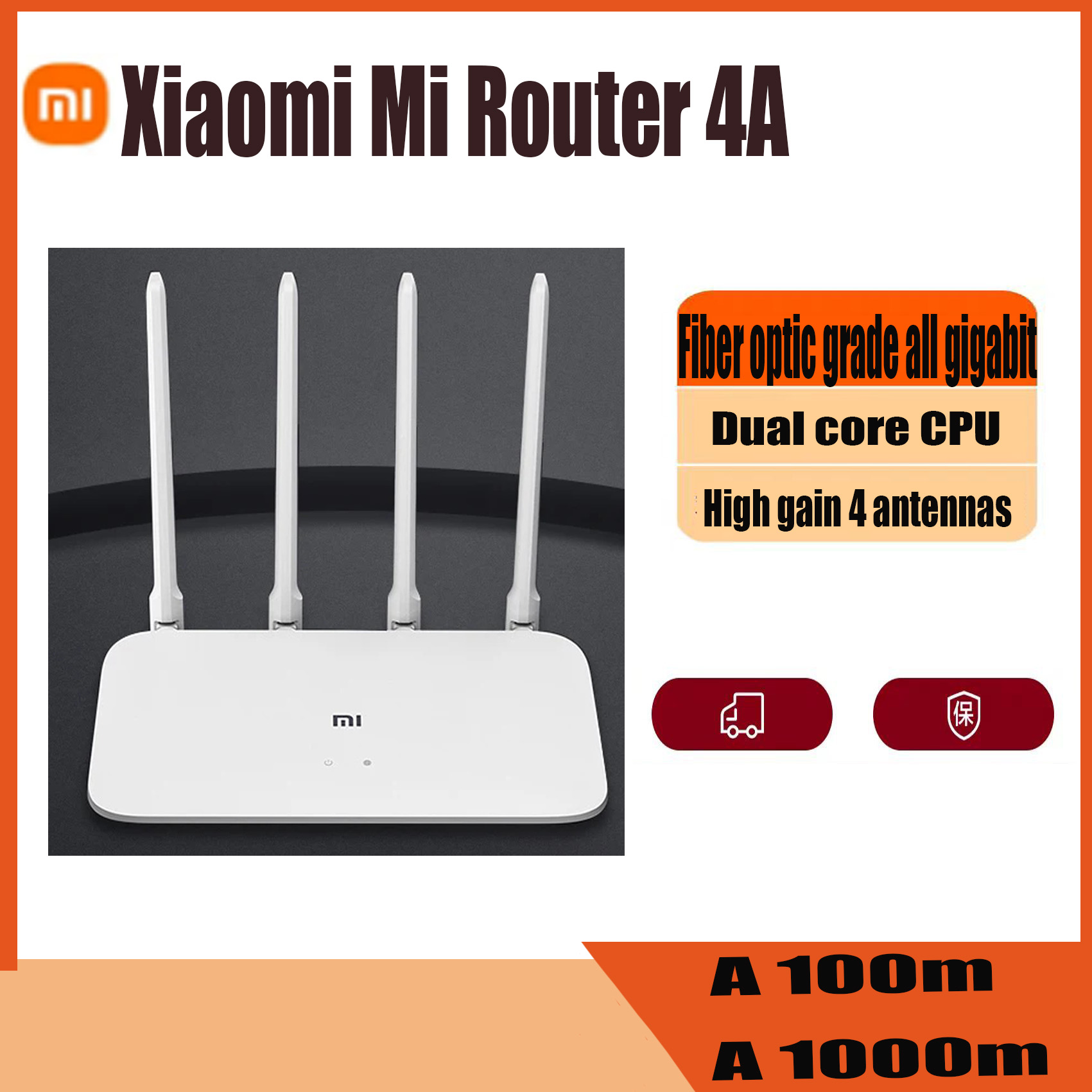 Original Xiaomi Mi 4A Router Gigabit Edition +5GHz WiFi 16MB ROM  128MB DDR3 High Gain Antenna Mihome APP Control IPv6