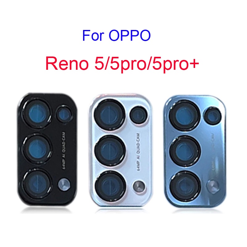 Back Camera Glass Lens With Frame For OPPO Reno 5 Pro Plus
