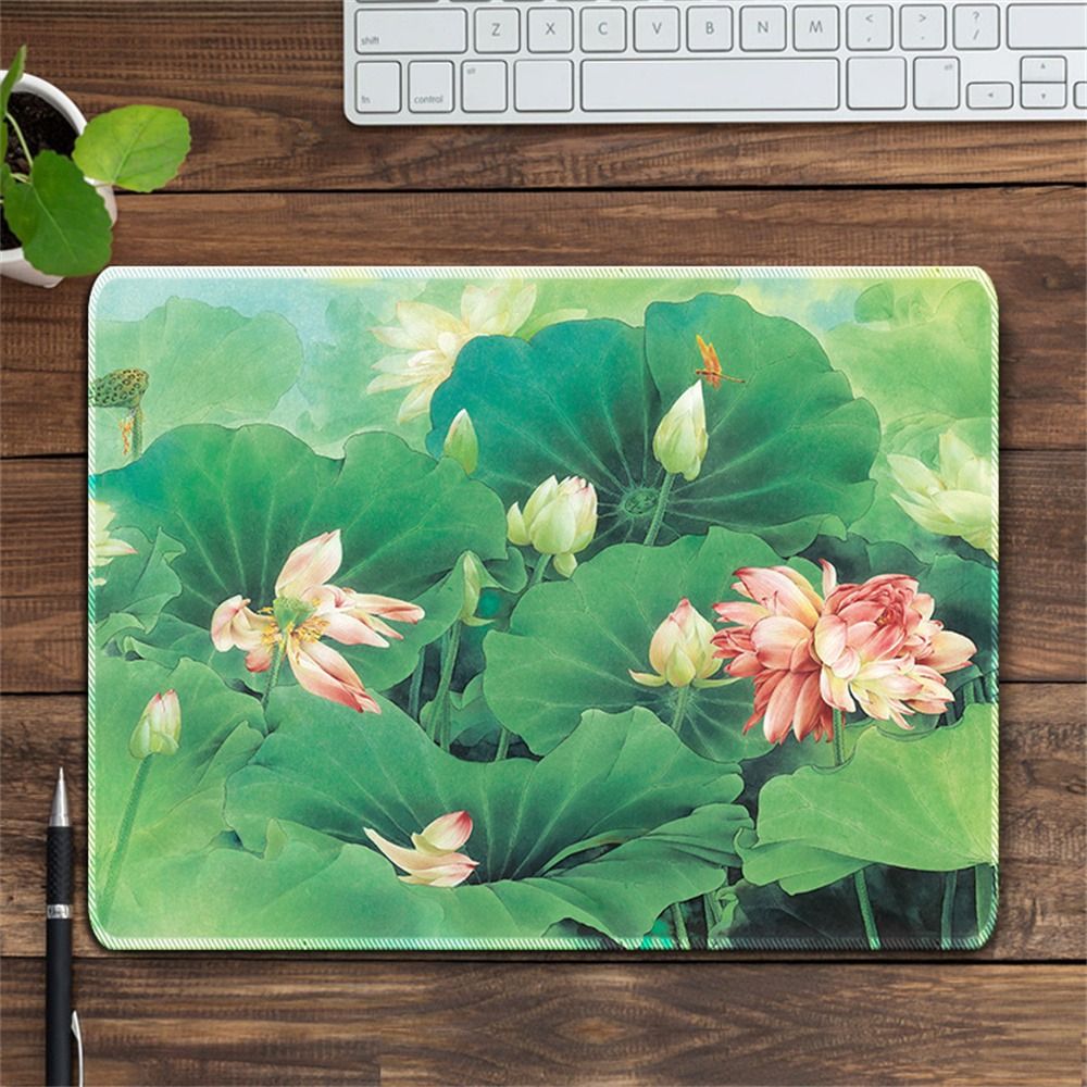 BEIMOUS Máy tính xách tay Văn phòng Miếng lót bàn phím Phong cách Tranh sơn dầu Hoa hạnh nhân Thảm Chuột Tấm lót để bàn Tấm lót bàn Thảm Chuột Miếng lót chuột
