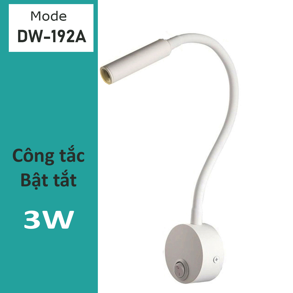 ĐènLed 3W treo tường đọc sách đầu giường, Đèn soi tranh trang trí chiếu rọi điểm - DW002