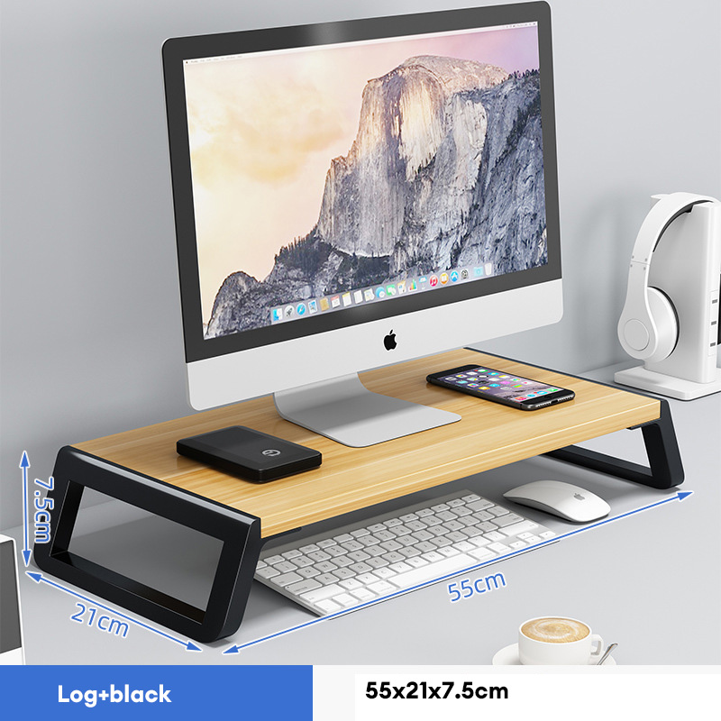 Computer desktop screen elevated shelf, desktop storage shelf, bookshelf desk, laptop monitor stand