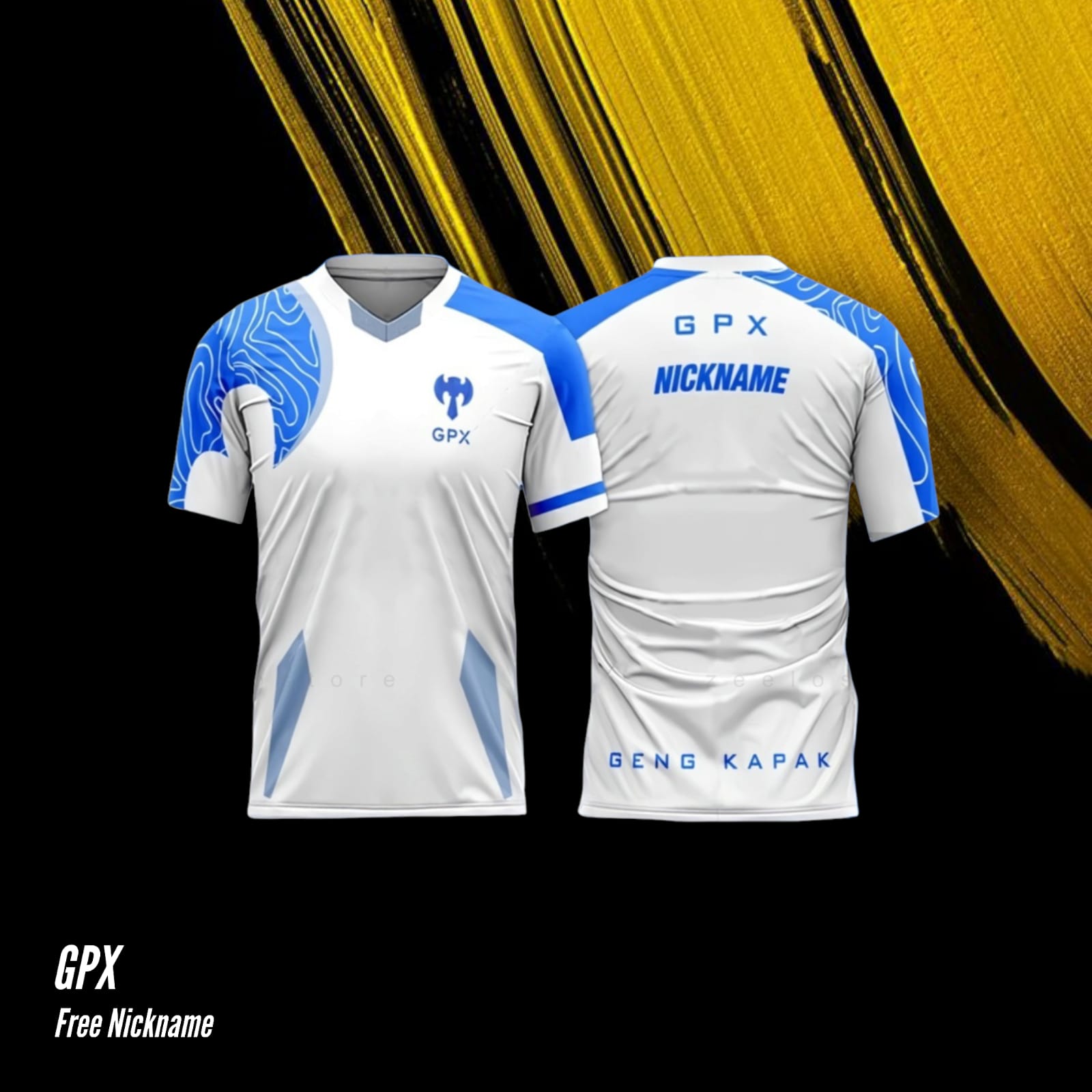 JERSEY GPX PUTIH ESPORT GAMING FREE NICK NAME DAN CUSTOM DESAIN