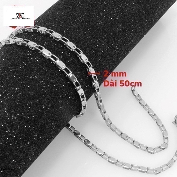 Dây chuyền inox nam 2mm mắc xích đẹp