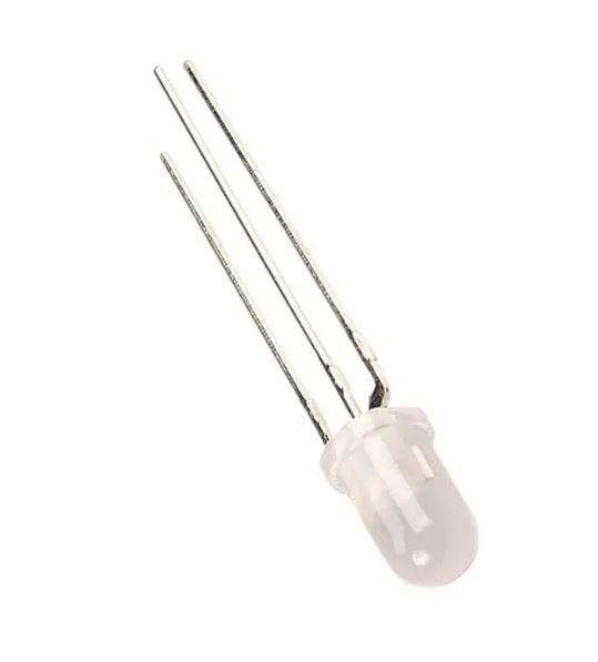 10 bóng LED ĐỤC 2 MÀU ĐỎ XANH 3MM 3 CHÂN CATHODE/ anode
