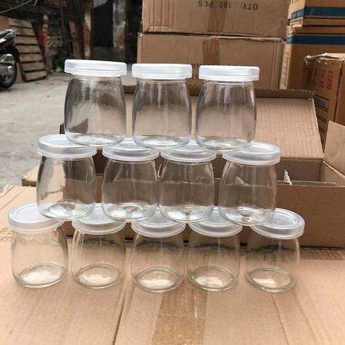 Hũ sữa chua thủy tinh 100ml combo 12 chiếc