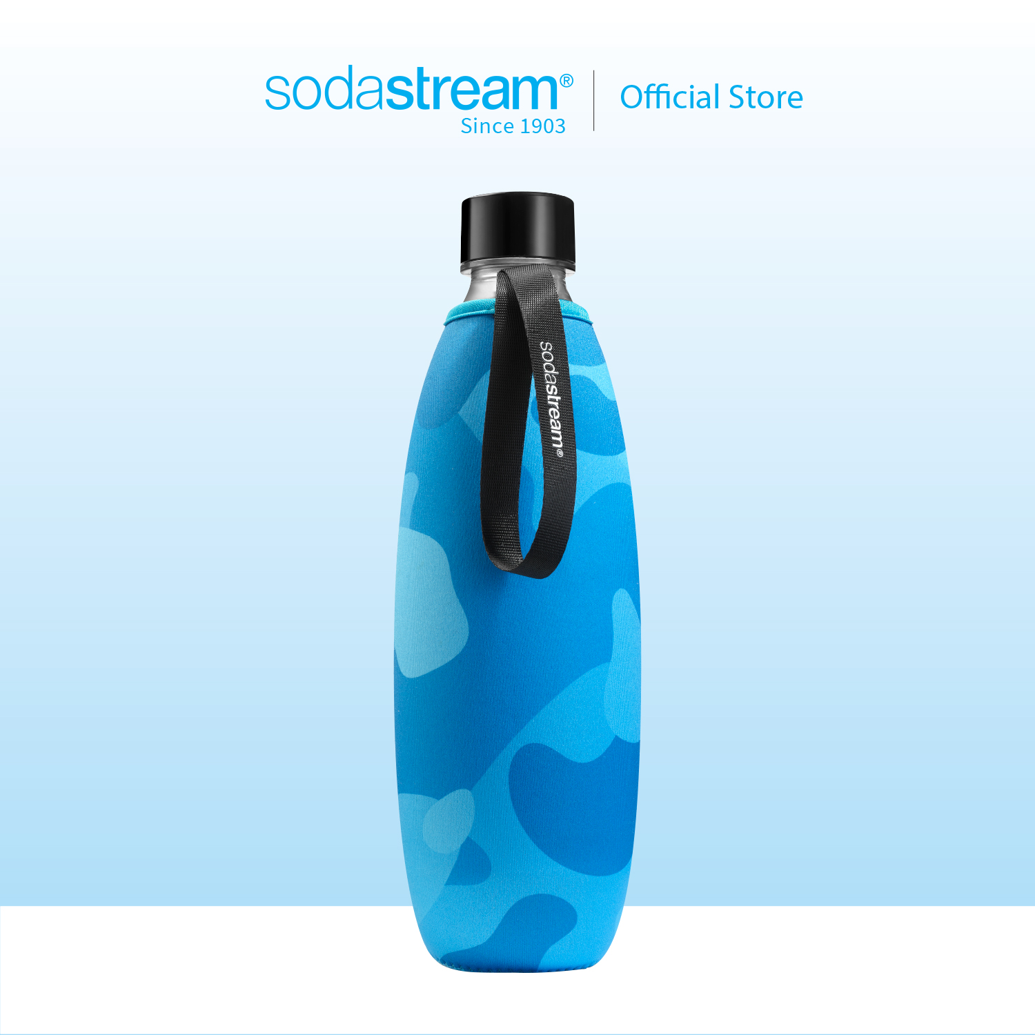 SodaStream Cooler Cover for 1L Bottle with Loop Handle (Blue Camo