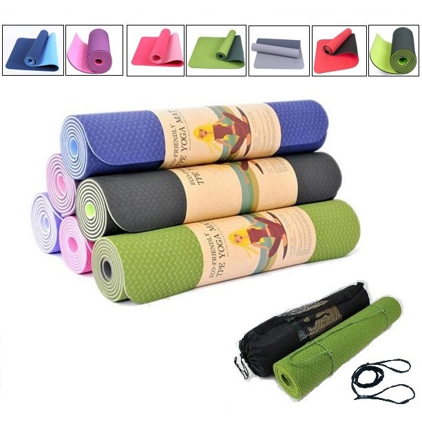 Thảm tập yoga tpe 2 lớp dày 6mm