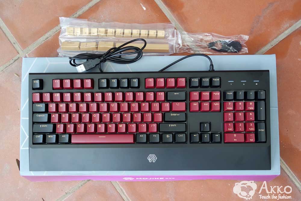 Bàn phím cơ Mojike GK1 (Black Red/Black Pink)