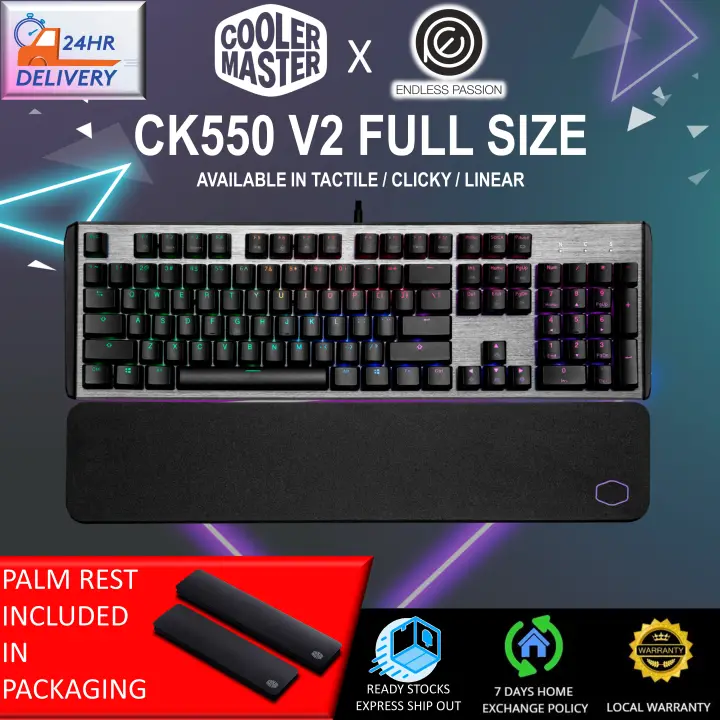 Cooler Master Ck550 V2 Rgb Mechanical Gaming Keyboard Lazada Singapore