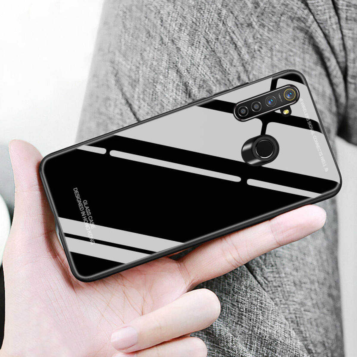 For Xiaomi Redmi Note 8 -HONG KONG DESIGN Scratchproof Tempered Glass Cover Case - Phone.