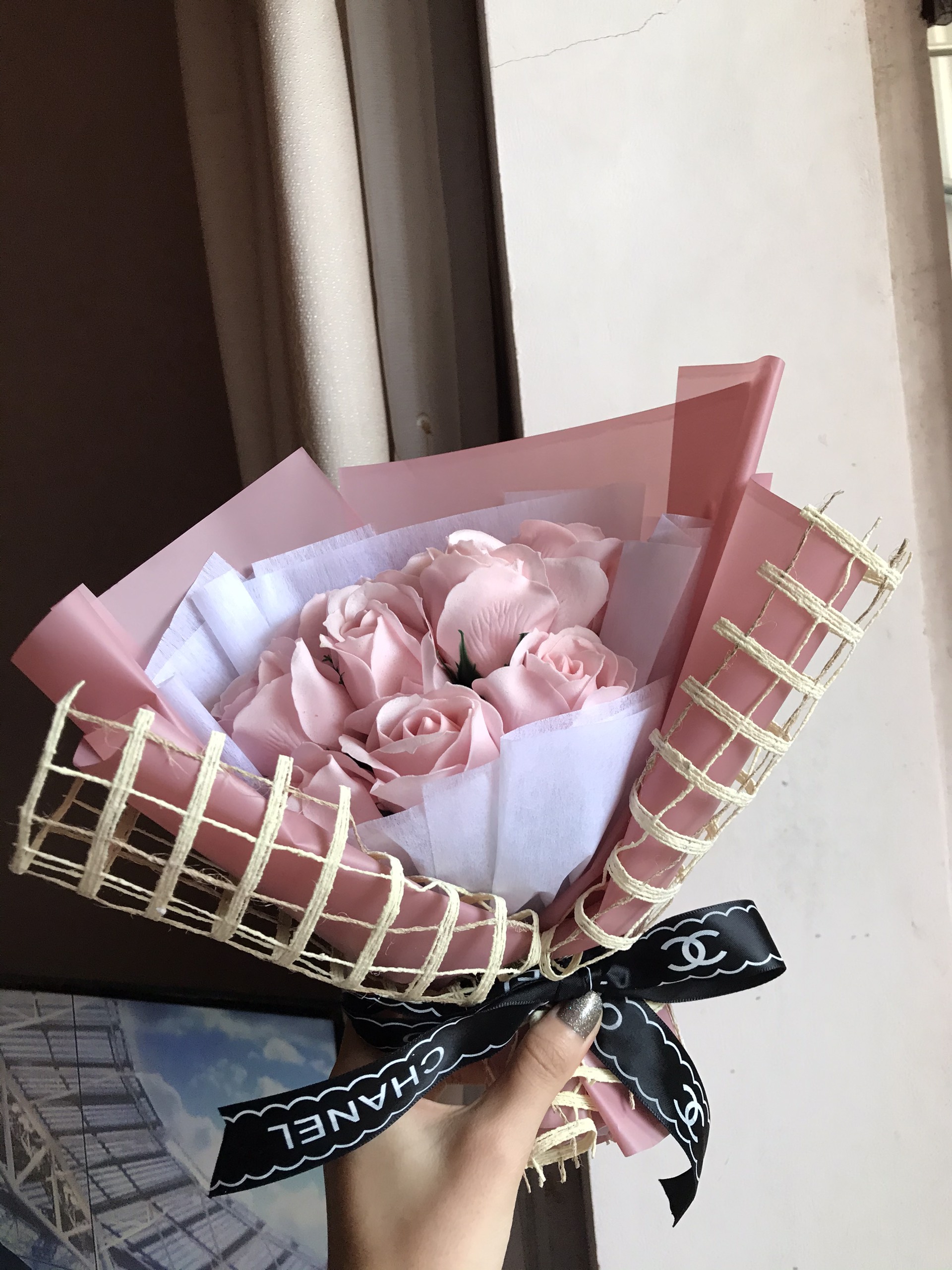 HỘP 50 ĐẦU BÔNG HOA SÁP 3 LỚP