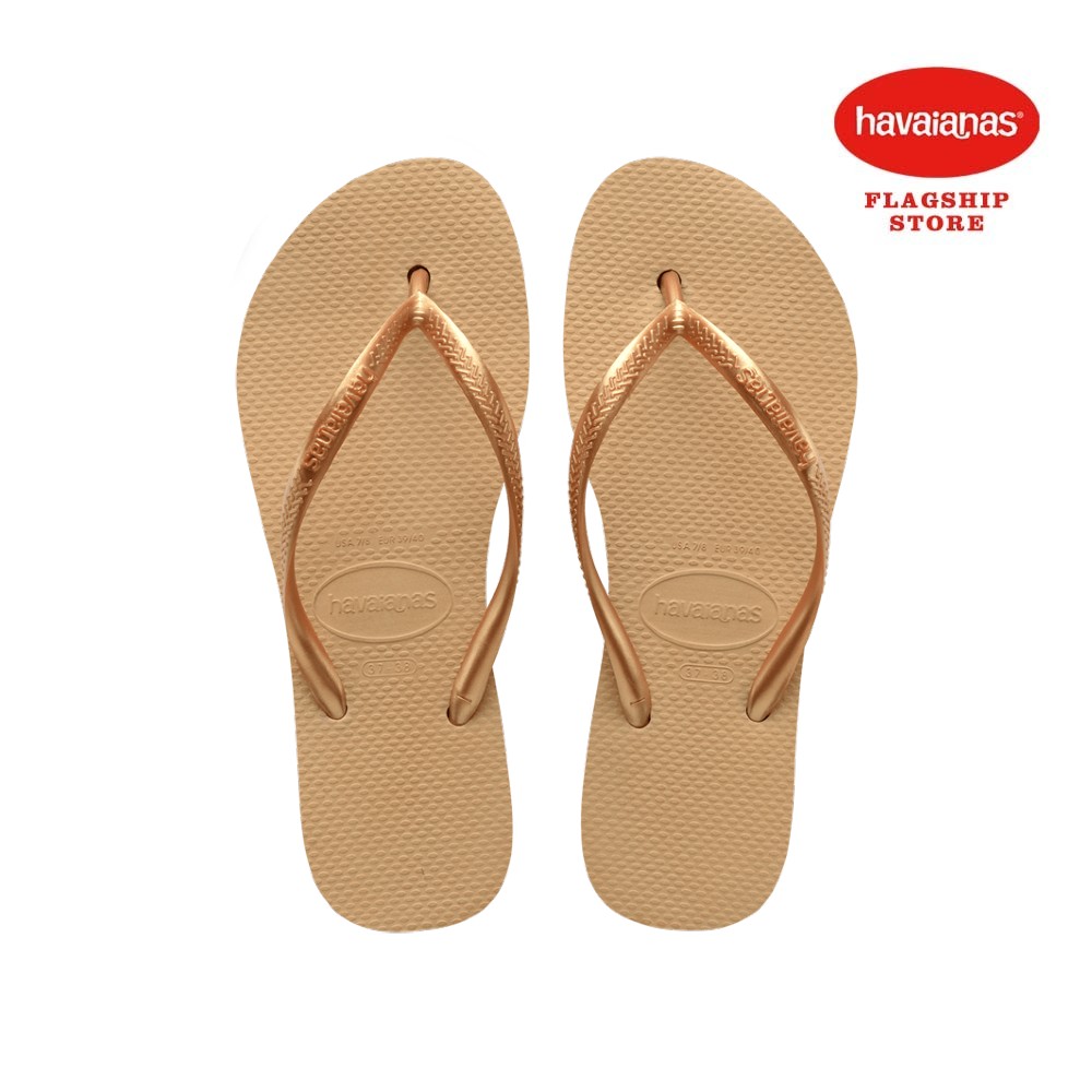 Havaianas Women Slim Flatform - Gold Flip Flops | Lazada Singapore
