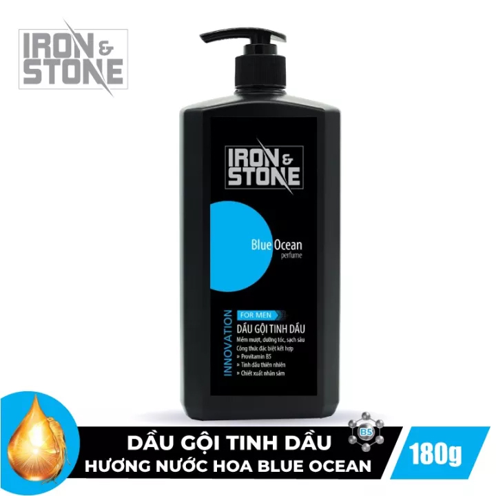 Dầu Gội Tinh Dầu IRON & STONE Innovation Hương Blue Ocean 180g thumbnail