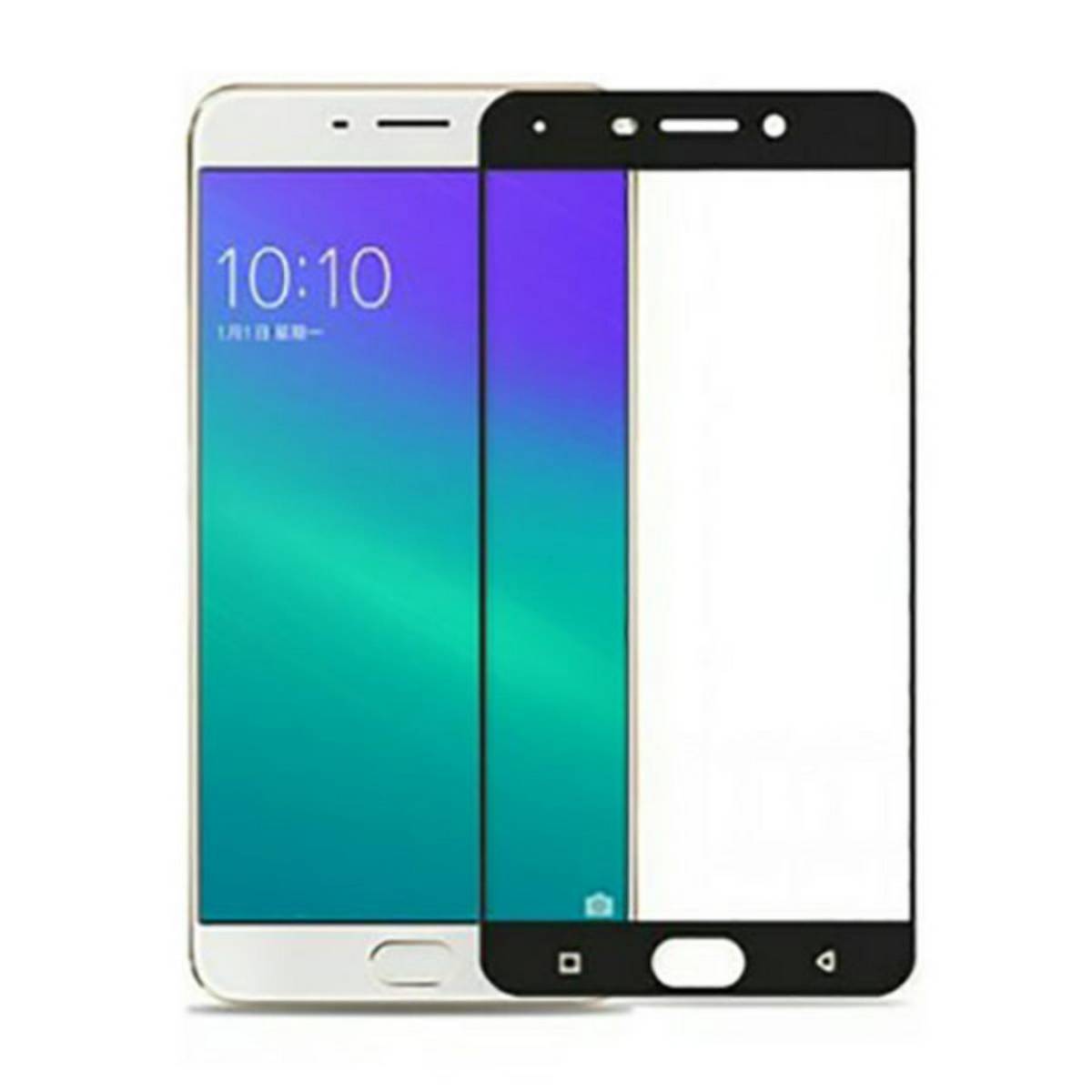 Oppo F1S Black Complete Tempered Glass Screen Protector For Oppo F1s