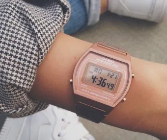 vintage casio watch rose gold