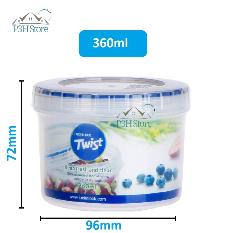 Hộp nhựa nắp vặn lock&lock twist bảo quản thực phẩm nhiều dung tích lls111 lls121 lls131 lls141 lls122 lls113 lls143