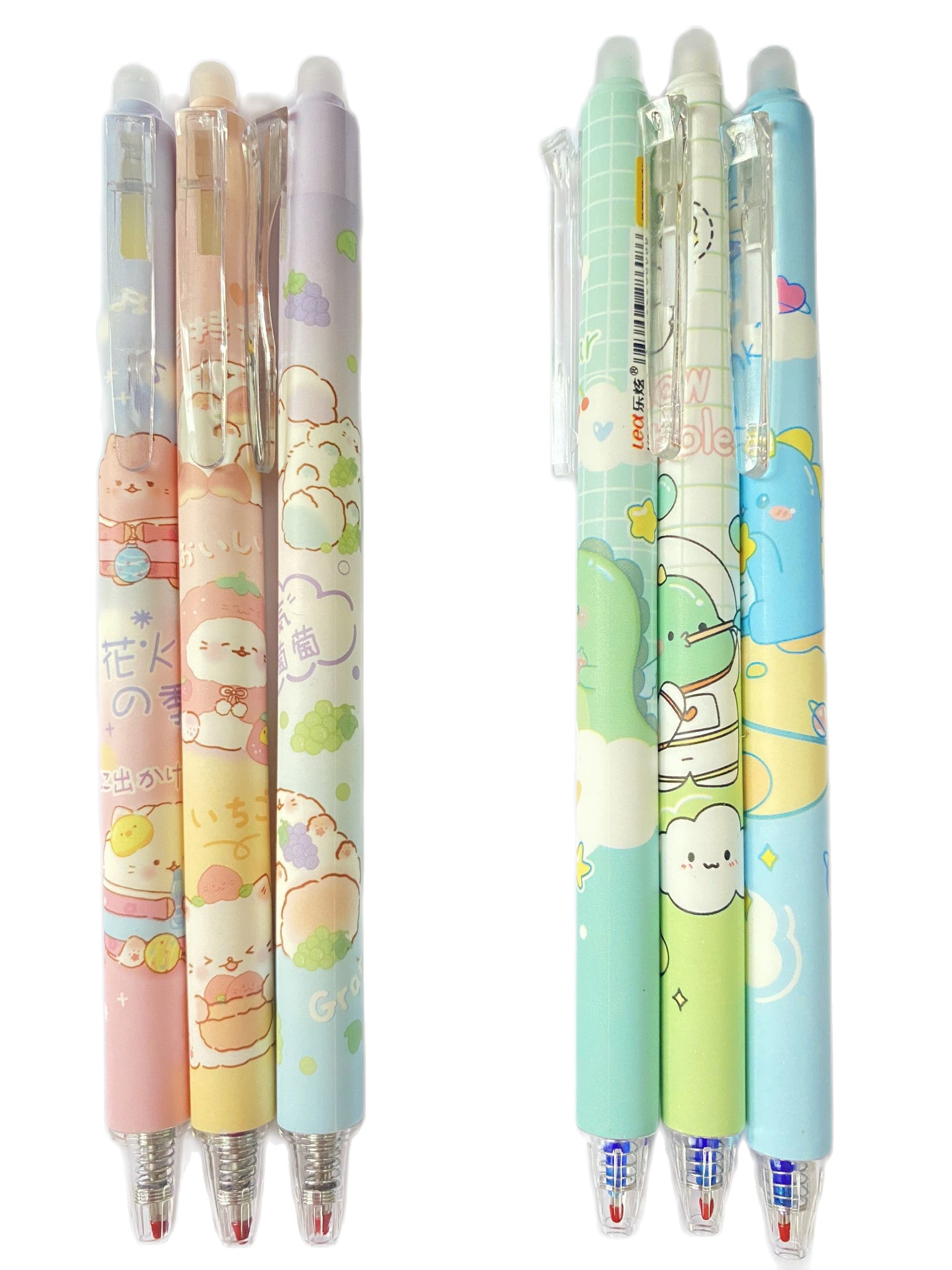 Bút bi bấm xóa được HQ hình xinh 0.5mm-Mực xanh/ Tím