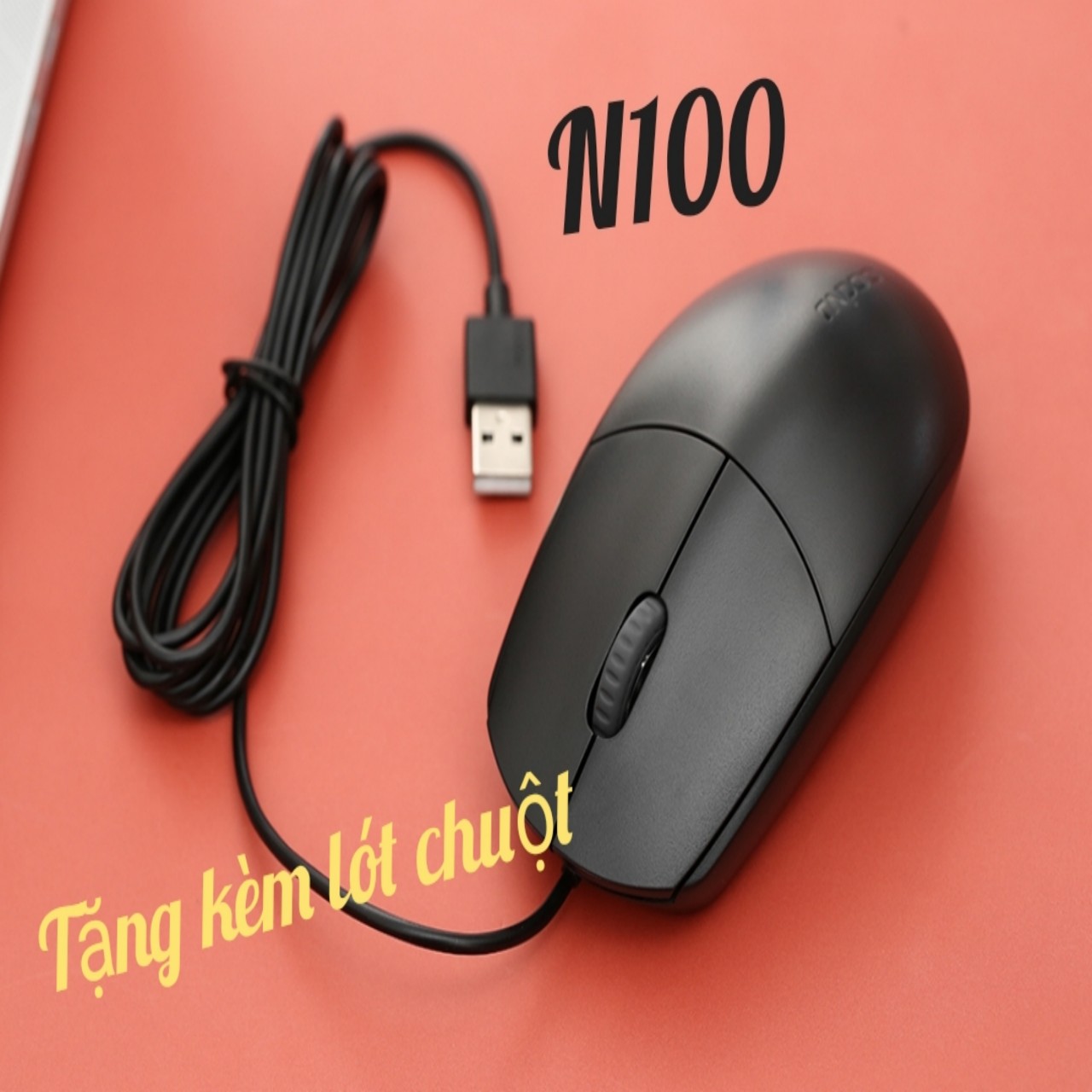MUA 1 ĐƯỢC 2- CHUỘT CÓ DÂY N100 ( TẶNG KÈM MIẾNG LÓT CHUỘT SIÊU DÀY )