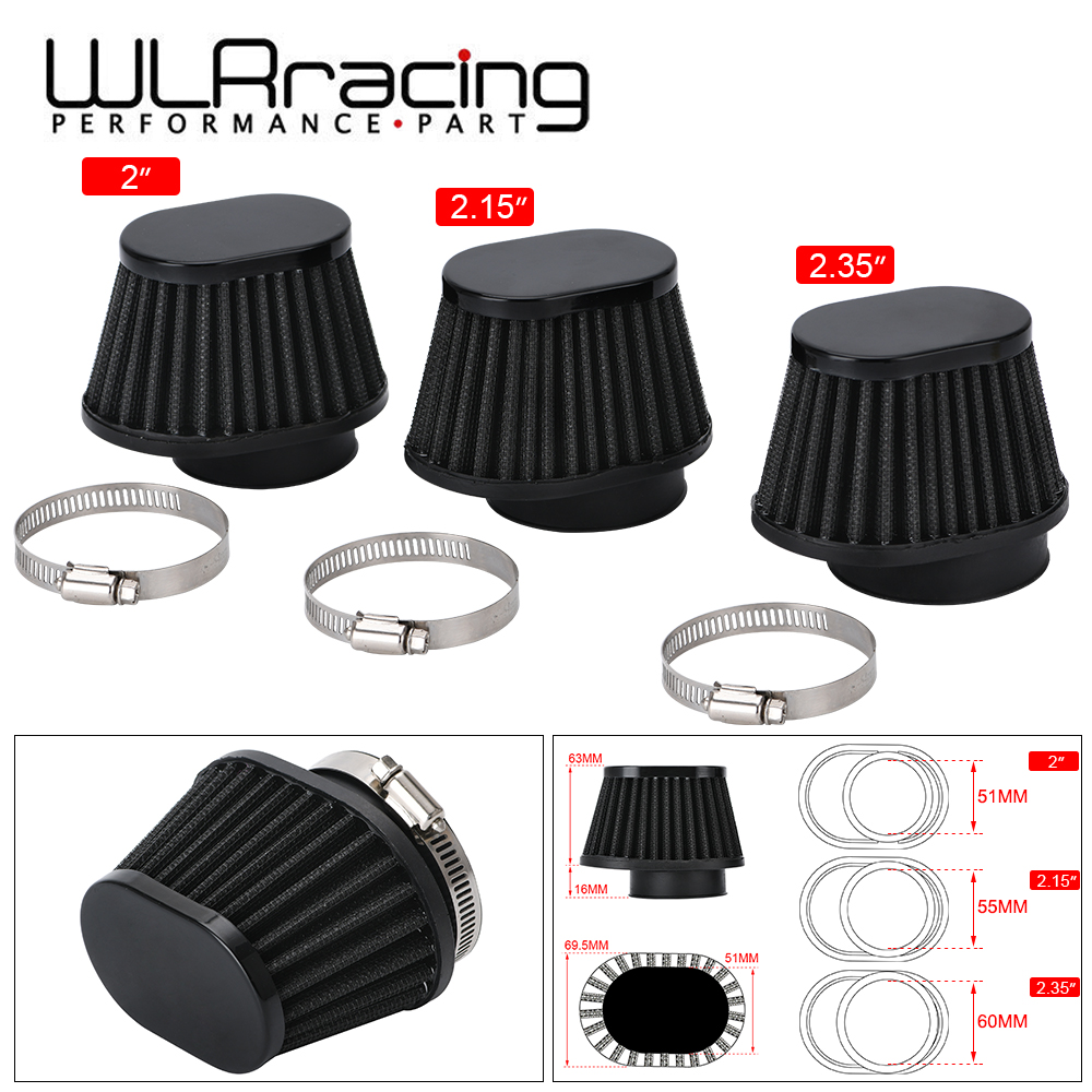B-shiparts 50mm Universal Air Cold Filter – Chrome Top Cone For Yamaha, Suzuki, Honda