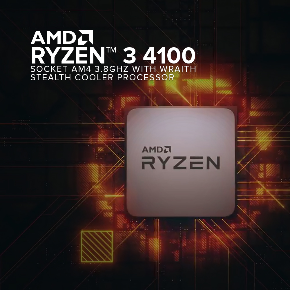 EasyPC AMD Ryzen 4100 Socket Am4 with Wraith Stealth