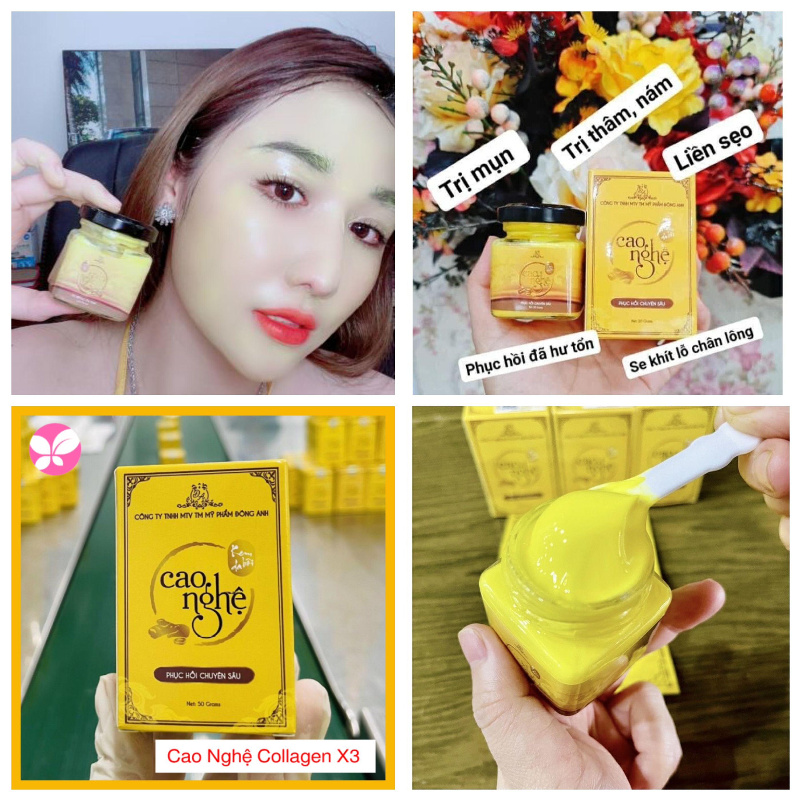 Cao nghệ đông anh phục hồi da chuyên sâu Dưỡng Trắng , Ngừa Mụn Thâm, Nám,tàn nhang,đồi mồi Và Phục Hồi Da Hư Tổn