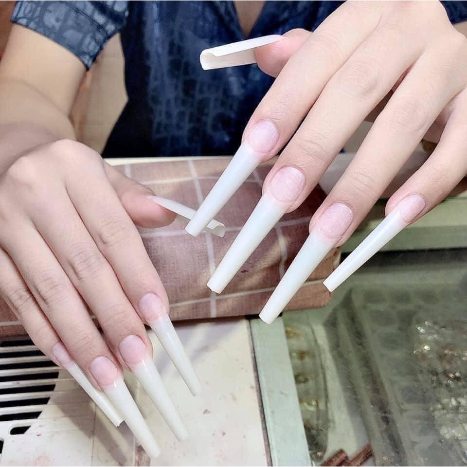 Móng tip tre - Móng nối ống tre phom dài
