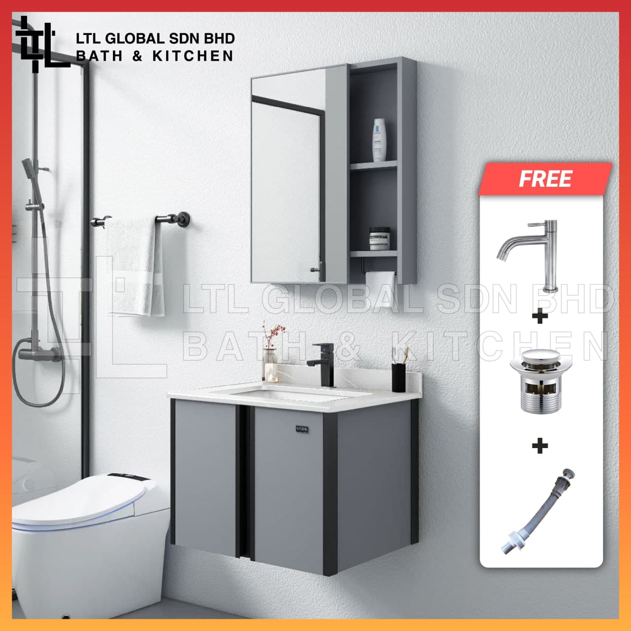 CORRO Modern Design Bathroom Basin Aluminium Basin Wash