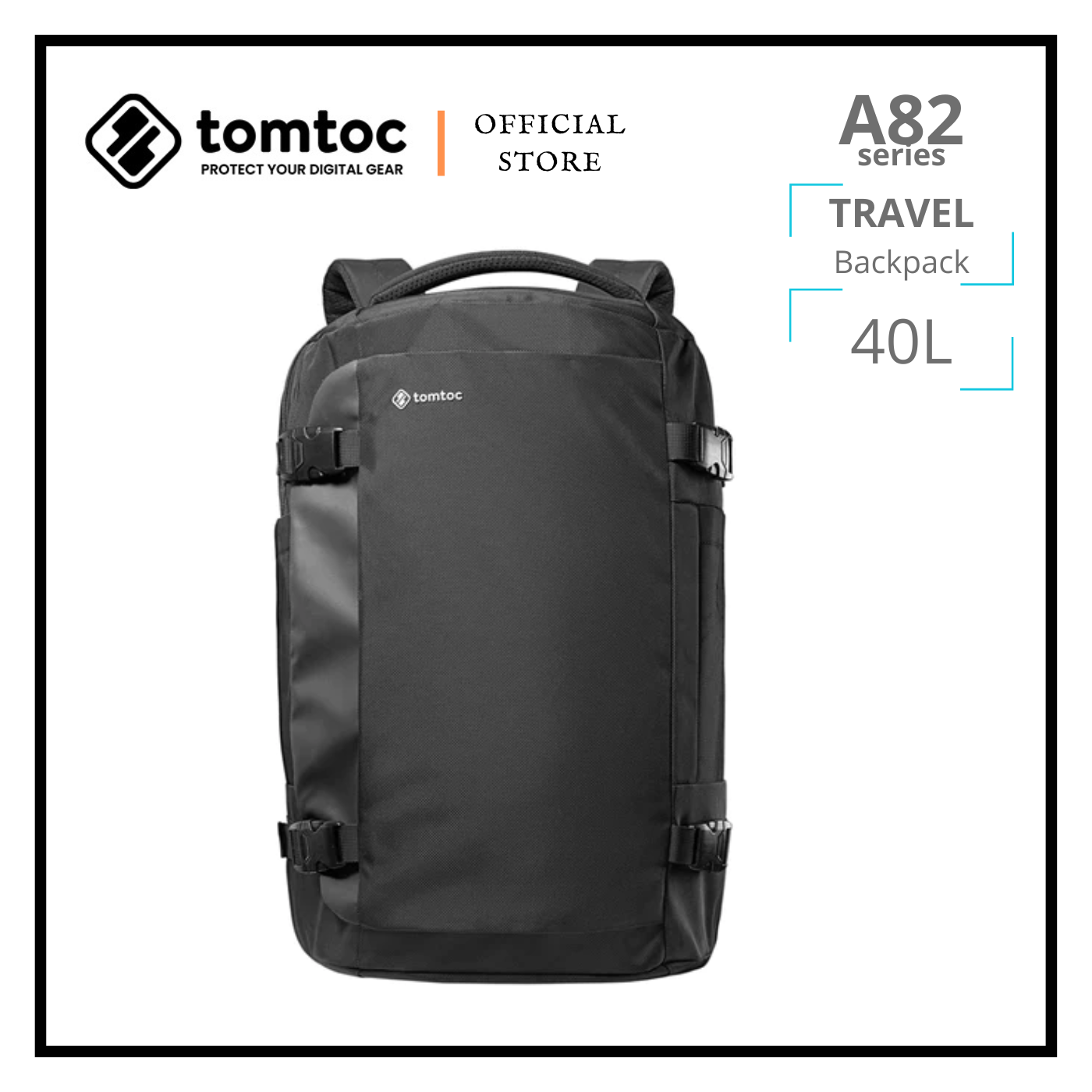 tomtoc 40L リュック ブラック 楽天市場】tomtoc 旅行 リュック 大容量