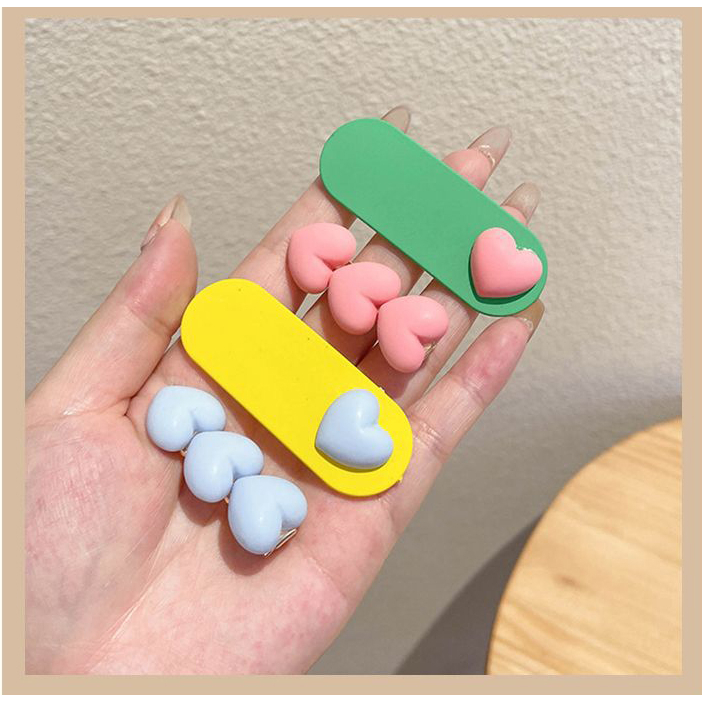 Set Kẹp Tóc Trái Tim Nhiều Màu Dễ Thương
