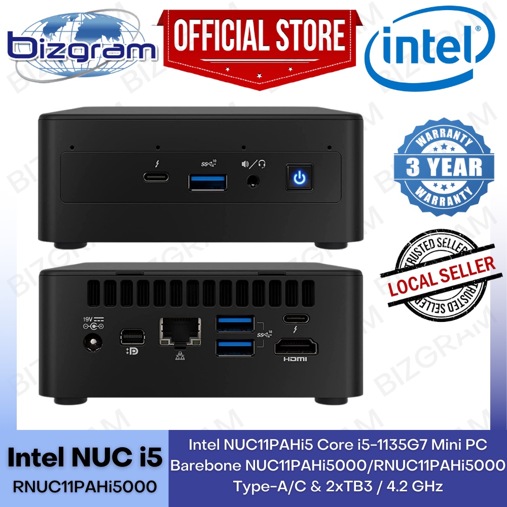 Intel NUC11PAHi5 Core i5-1135G7 Mini PC Barebone - NUC11PAHi5000