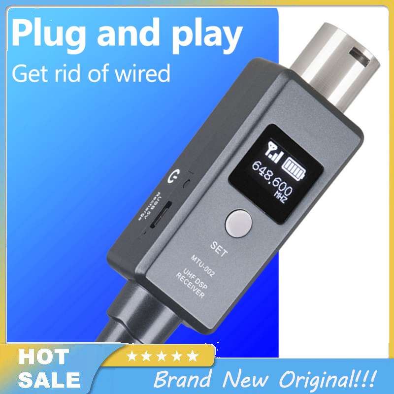 U3 Dynamic Microphone Wireless System PA System With Transmitter Receiver Plug-on Microphone Audio Mixer