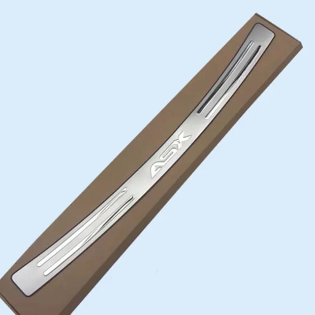 Rear bumper protector sill trunk tread plate trim car styling for mitsubishi asx 2010 2011 2012 2013 2014 2015 2016 2017 2018