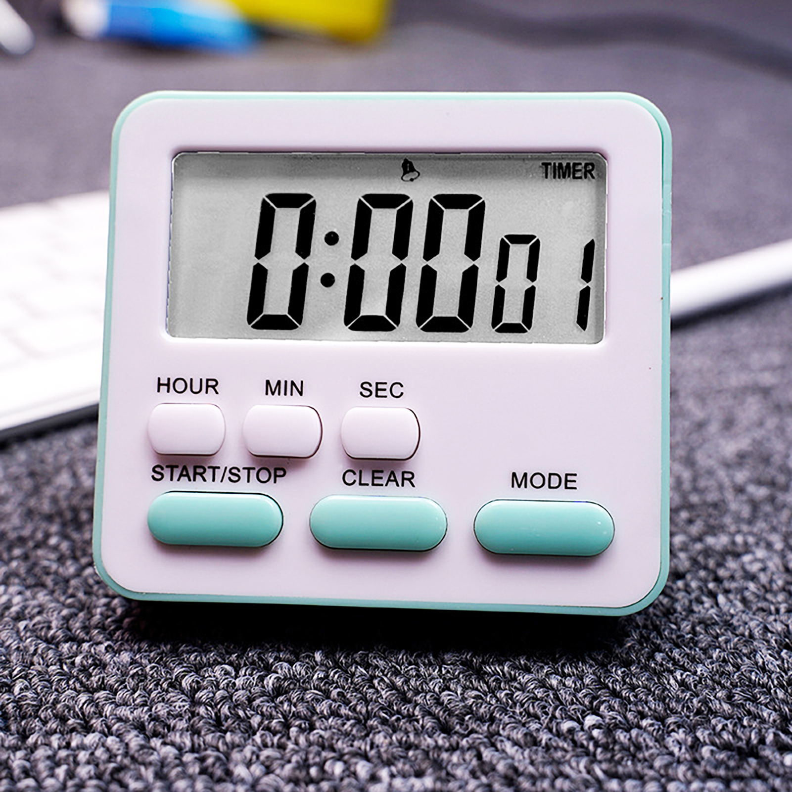 youlianba Bedroom Timer Multifunctional Magnetic Kitchen Timer with Large Display for Cooking and Student Time Management