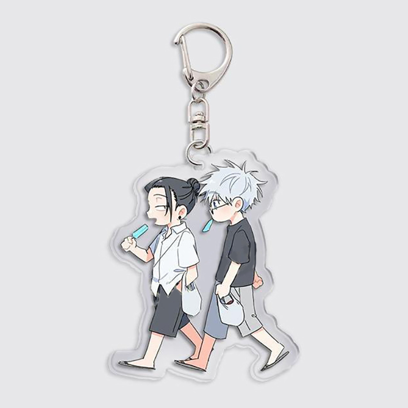 Cartoon Anime Jujutsu Kaisen Figure Acrylic Keychain Gojo Satoru Geto Suguru Bag Pendant Car Key Charms Couple Fans Cosplay Gift. 